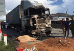 Xe container tông liên hoàn rồi bốc cháy, 1 người chết ở TT-Huế