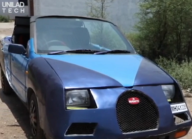 Chiếc Bugatti Veyron tự chế trị giá 400 USD của dân chơi Ấn Độ