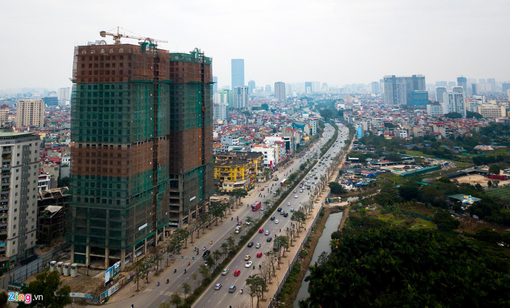'Rừng chung cư' dọc tuyến đường ngoại giao ra sân bay Nội Bài 'Rừng chung cư' dọc tuyến đường ngoại giao ra sân bay Nội Bài