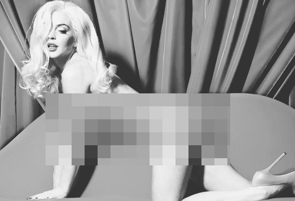 Lindsay Lohan bị ném đá vì đăng lại ảnh nude 100% giống Marilyn Monroe