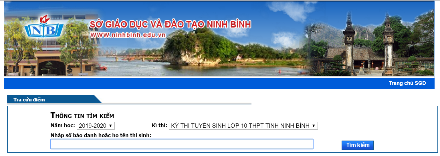 {diem thi tuyen sinh vao lop 10 o ninh binh}