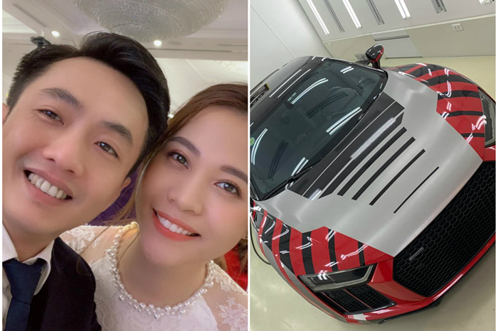 Đàm Thu Trang lái siêu xe 13 tỷ chở Cường Đô La đi Hạ Long