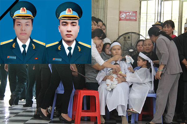 Đẫm lệ lễ tang 2 phi công hy sinh trong vụ máy bay rơi ở Khánh Hòa