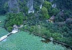 Bich Dong pagoda in lotus season