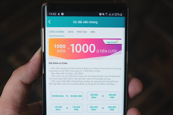 Viettel ra mắt dịch vụ đổi thưởng lấy tin nhắn, phút gọi và data miễn phí