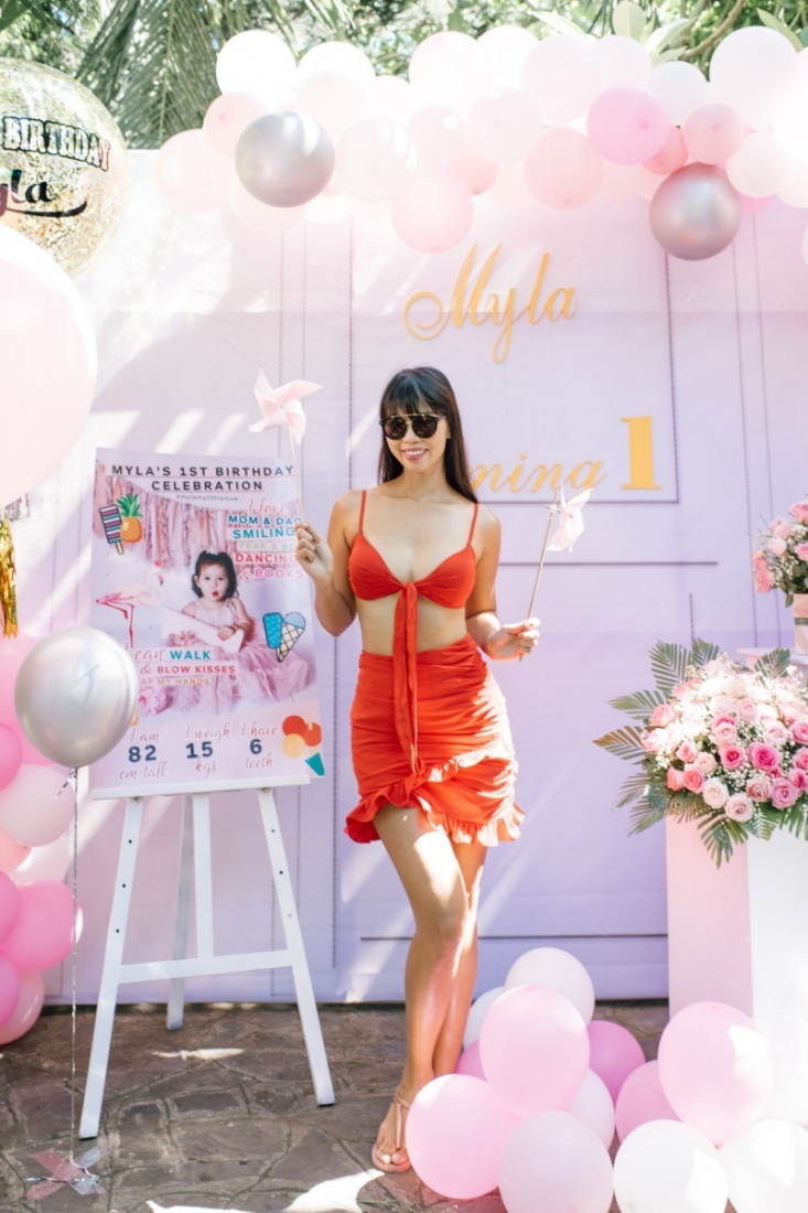 Siêu mẫu Hà Anh tổ chức sinh nhật hoành tráng cho con gái đầu lòng