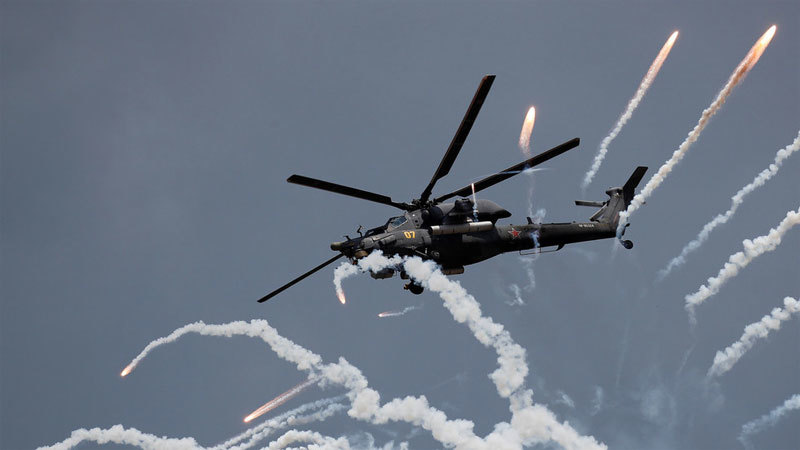 Xem trực thăng Nga phóng thử tên lửa tối tân bí mật