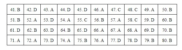 Đáp án môn Địa lý thi THPT quốc gia 2019 mã đề 316