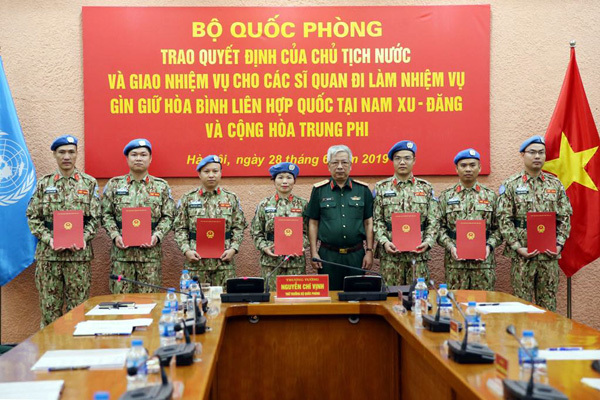 7 sĩ quan Việt Nam đi gìn giữ hoà bình Liên hợp quốc