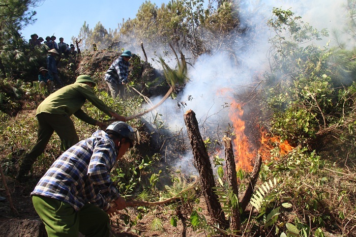 Cháy rừng liên tục ở Hà Tĩnh, thiếu thiết bị chữa cháy nói gì đến trực thăng