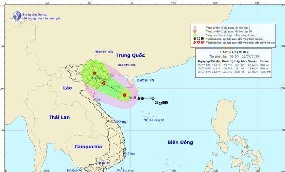 Storm Mun to hit northern Vietnam