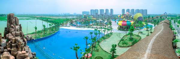 ‘Xả nhiệt’ ở công viên nước Thanh Hà Mường Thanh