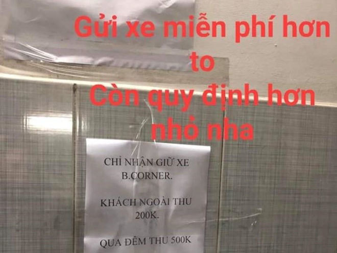 Shop quần áo ở Sài Gòn bị tố 'chặt chém' 200.000 đồng gửi xe