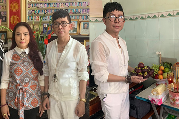 Long Nhật và vợ nghẹn ngào làm lễ 49 ngày mất cho Vương Bảo Tuấn