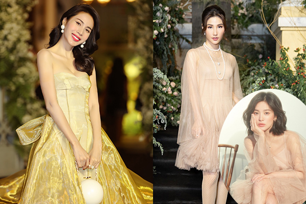 Thủy Tiên diện đầm gần 2 mét, Diễm My 'đụng hàng' Song Hye Kyo