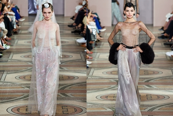 Những thiết kế hở ngực, lộ cơ thể ở Tuần lễ Thời trang Paris 2019