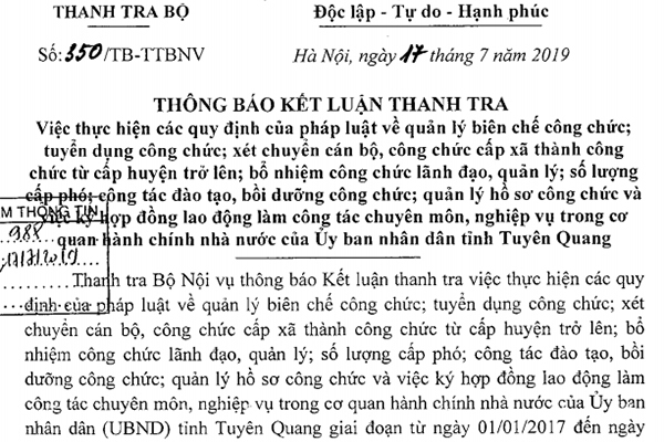 Chưa công chức đã lên lãnh đạo, Bộ Nội vụ đề nghị thu hồi quyết định