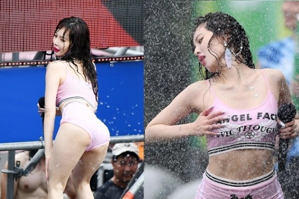 Hyuna bị chỉ trích vì mặc phản cảm tại lễ hội nước Seoul