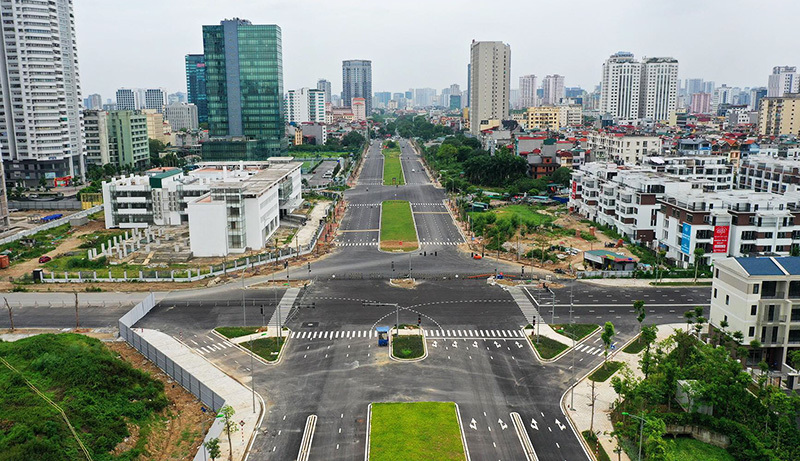 Ngắm đường 8 làn nối 3 quận nội thành từ trên cao