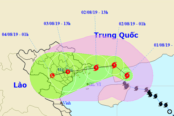 Bão số 3 giật cấp 12 bẻ hướng, thẳng tiến Quảng Ninh-Thái Bình