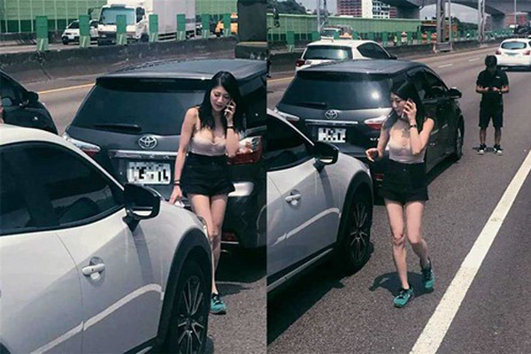 Va chạm xe cộ, cô gái bất ngờ nổi tiếng vì quá đỗi gợi cảm