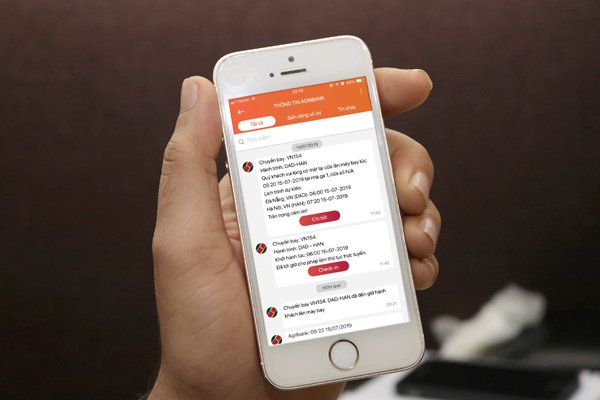 Check-in trực tuyến ‘trong 1 nốt nhạc’ với Agribank E-Mobile Banking