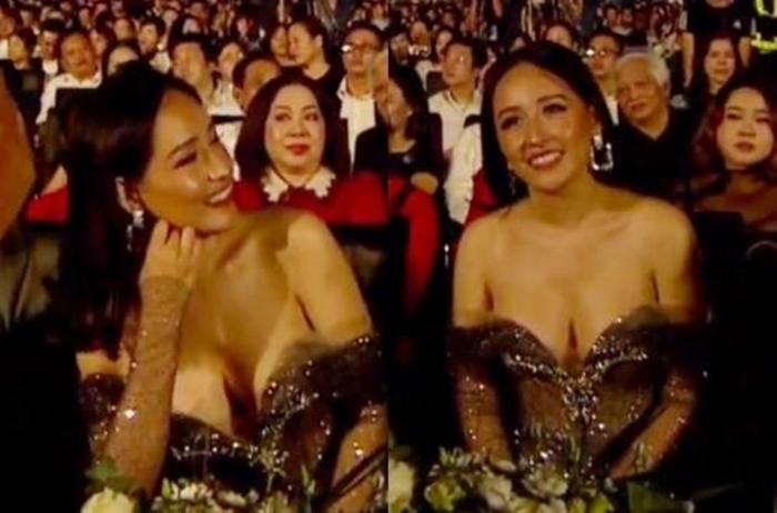Mai Phương Thúy mặc hở bạo, suýt lộ vòng một trên sóng trực tiếp