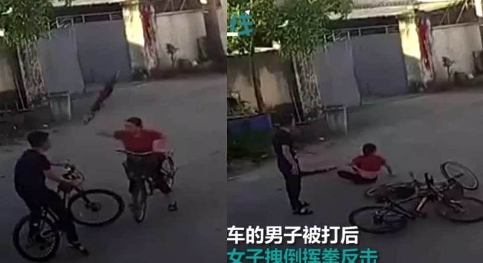 Bà thím nhừ đòn vì đi sai đường còn hùng hổ đánh người