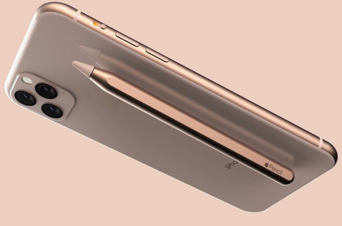 Bút cảm ứng Apple Pencil trên iPhone 11 trông thế nào?