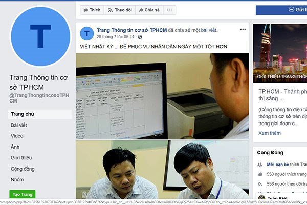 HCM City uses fanpages to update socio-economic information