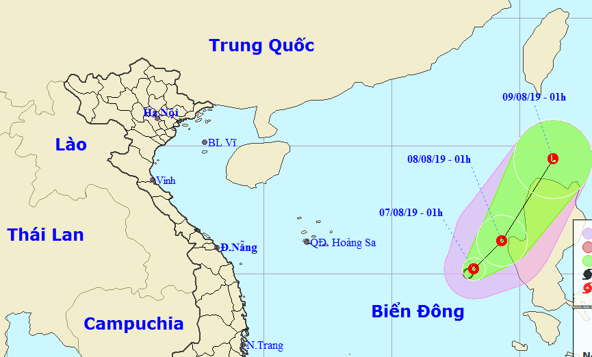 Tropical low pressure forms in East Sea