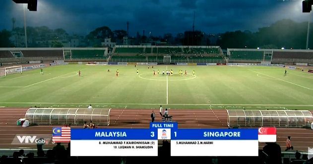 U18 Malaysia dễ dàng đè bẹp U18 Singapore