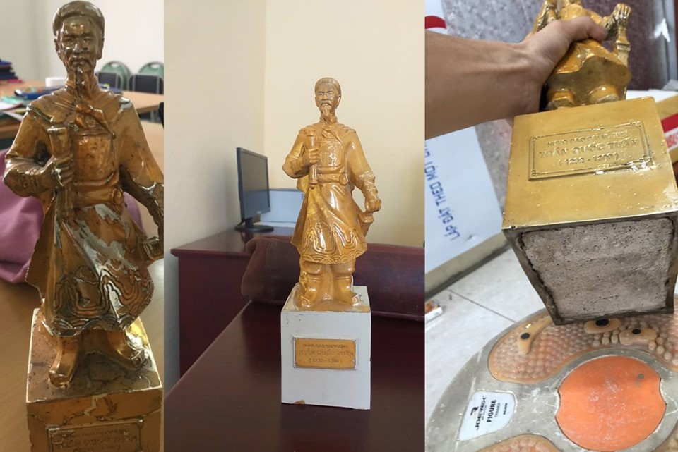 Mạo danh đền Trần nhét sắt, nhồi xi măng vào tượng Phật dát vàng