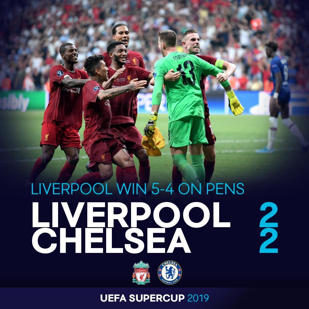 Káº¿t Quáº£ Liverpool 2 2 Chelsea Pen 5 4 Káº¿t Quáº£ Bong Ä'a Sieu Cup Chau Au Vietnamnet