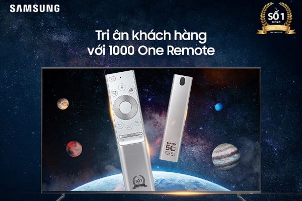 1000 One Remote Samsung chạm khắc độc quyền tặng người dùng Việt