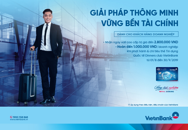 Mở thẻ tín dụng quốc tế DCI VietinBank nhận nhiều ưu đãi