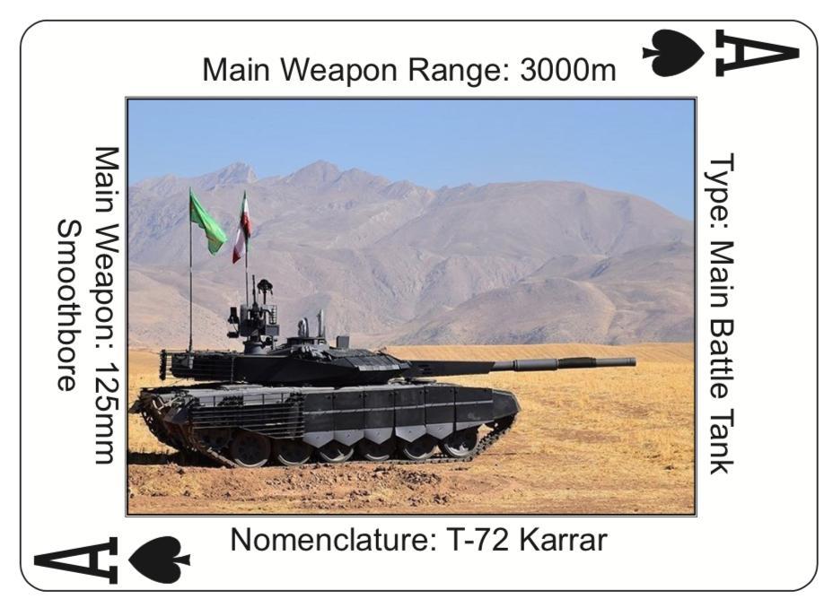 Quân đội Mỹ phát hành bộ bài in hình kho vũ khí Iran