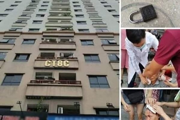 Chổi lau nhà rơi từ tầng 17 trúng đầu bé trai hơn 1 tuổi ở Hà Nội