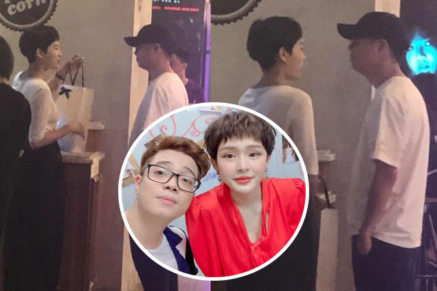 Bùi Anh Tuấn và Hiền Hồ thân thiết đi xem phim cùng nhau lúc tối muộn