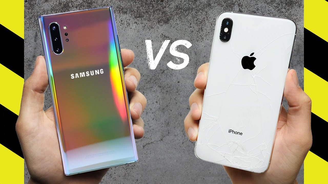 Note 10+ đọ sức iPhone XS Max trong màn thử nghiệm thả rơi