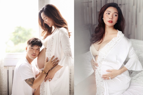 Bà xã Ưng Hoàng Phúc vẫn sexy dù sắp sinh con thứ 3