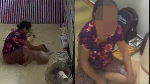 Vừa lắp camera 1 ngày, mẹ trẻ chết ngất khi nhìn giúp việc hết tát rồi quăng con gái vì bé không chịu uống sữa