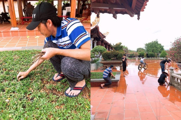 Hoài Linh dọn dẹp nhà thờ trăm tỷ trước ngày giỗ Tổ nghề