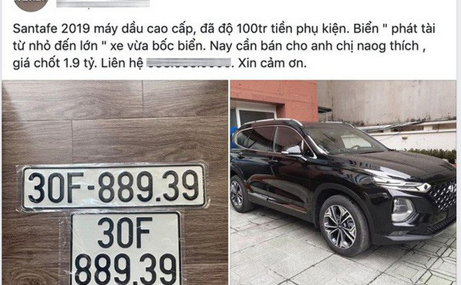 Loạt xe Hyundai Santa Fe biển 'khủng' giá cao ngất