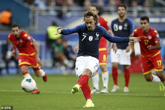 Griezmann đá hỏng 11m, Pháp vẫn thắng dễ Andorra