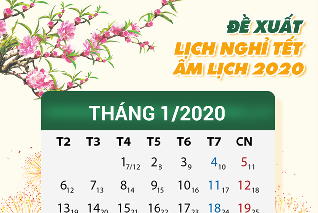 Chốt đề xuất lịch nghỉ Tết Nguyên đán Canh Tý