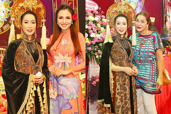 Diễm Hương, Cindy Thái Tài cúng tổ nghề cùng Trịnh Kim Chi