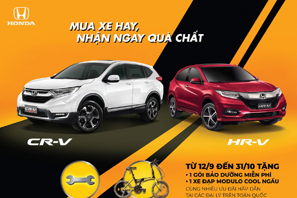 Honda Việt Nam tặng quà ‘khủng’ cho khách mua CR-V và HR-V