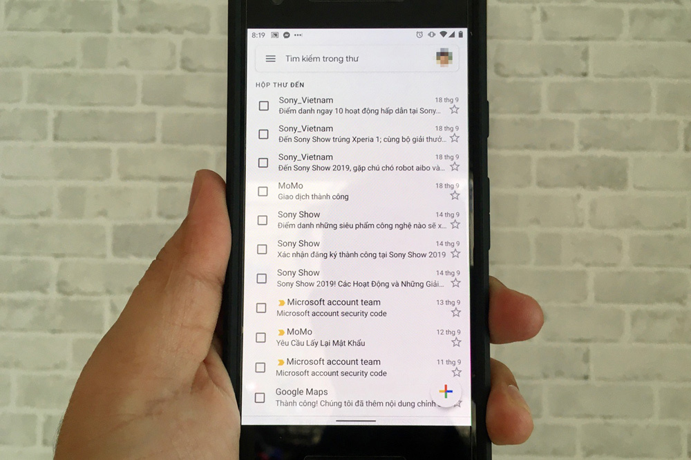Cách hiển thị gấp đôi số lượng email Gmail trên smartphone