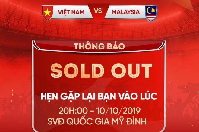 VFF đã bán hết vé xem trận Việt Nam vs Malaysia